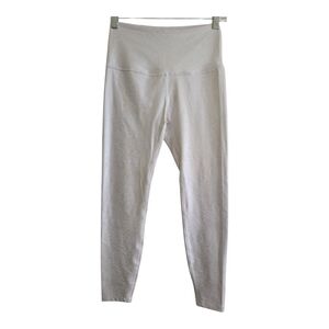 Beyond Yoga White Viper 7/8 Leggings Small Athletic Gym Iridescent Foil